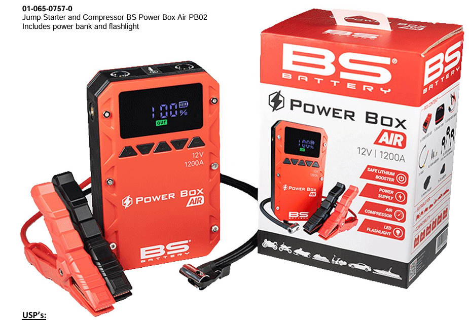 電動エアポンプ + ジャンプスターター BS Power Box Air PB02