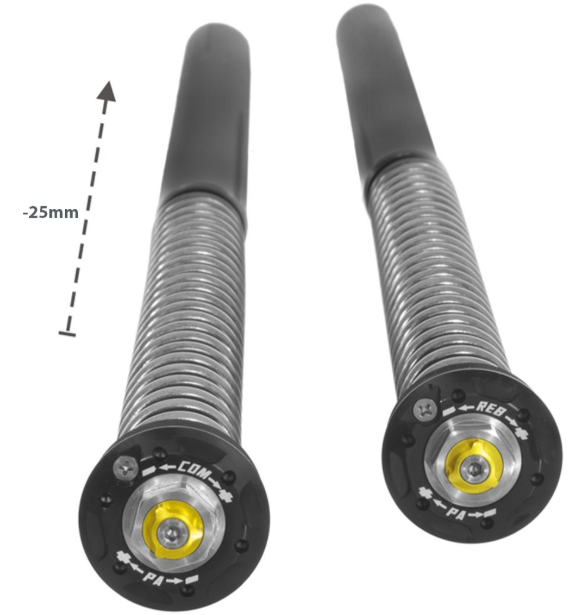 Touratech Suspension Cartridge Kit lowering -25mm for KTM 790/890 Adventure (2019-2025)