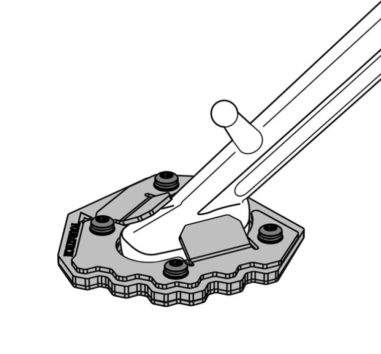 Side stand base extension for Triumph Tiger 1200 (2022-)