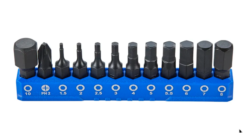 1/4インチ六角ビットセット(25mm)12個