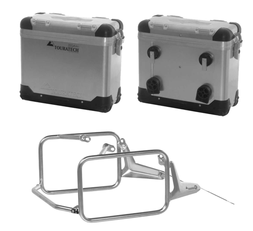 ZEGA Pro�ѥ˥������ƥ�֥���ߡ�31��31L��ZEGA Pro aluminium pannier system 31/31 litres with stainless steel rack for BMW R1300G