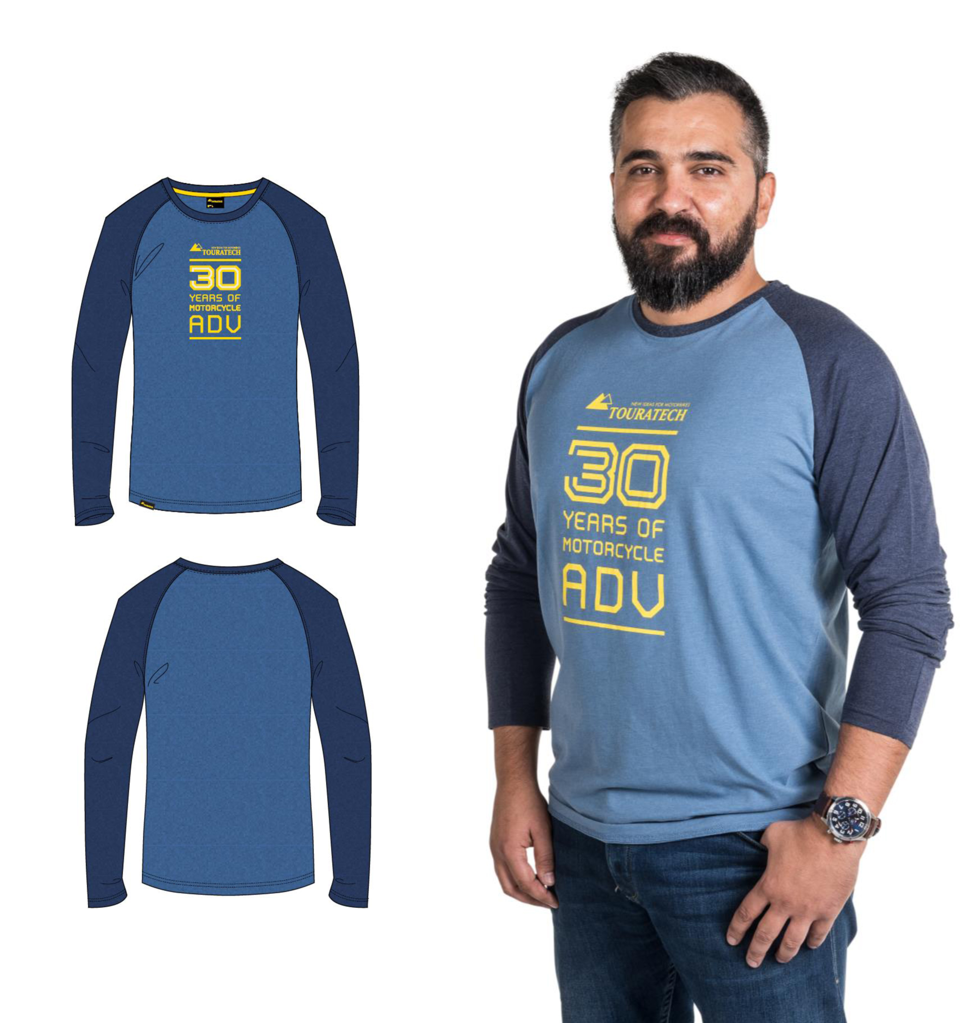 Longsleeve 30 Years men blue from size S-XL