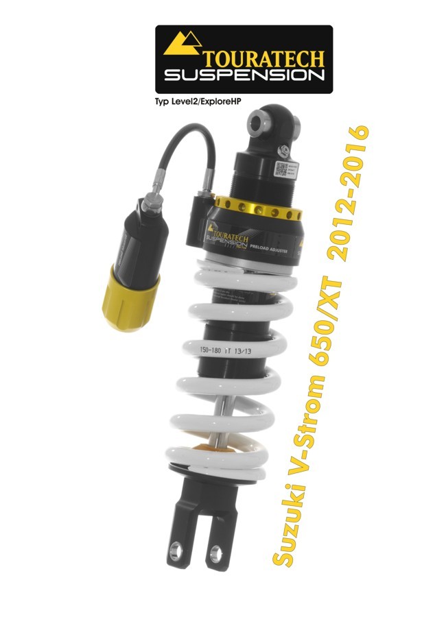 Touratech Suspension shock absorber for Suzuki V-Strom 650/XT 2012-2016 type Level2/EploreHP