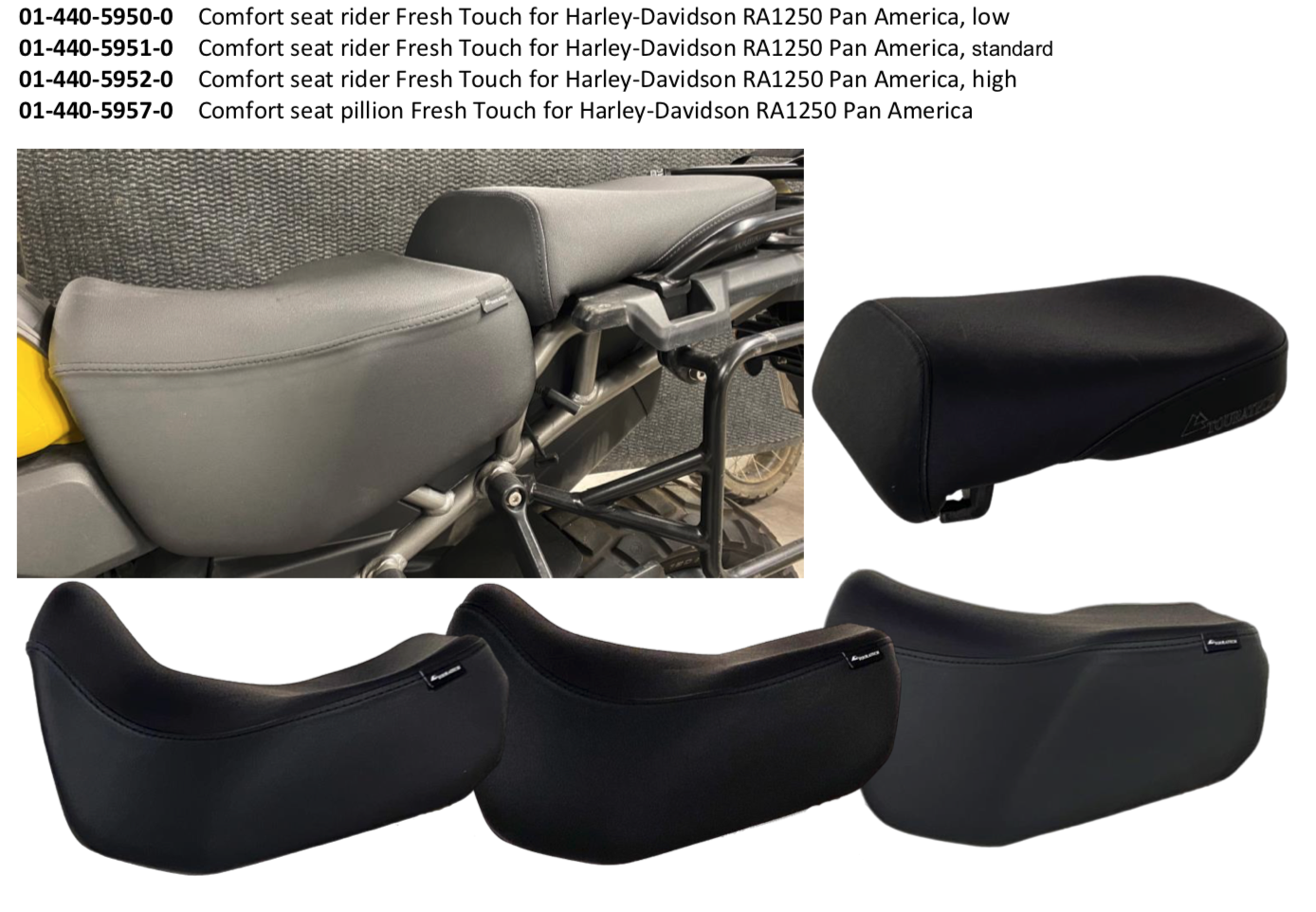 Comfort seat rider Fresh Touch Harley-Davidson RA1250 Pan America, low