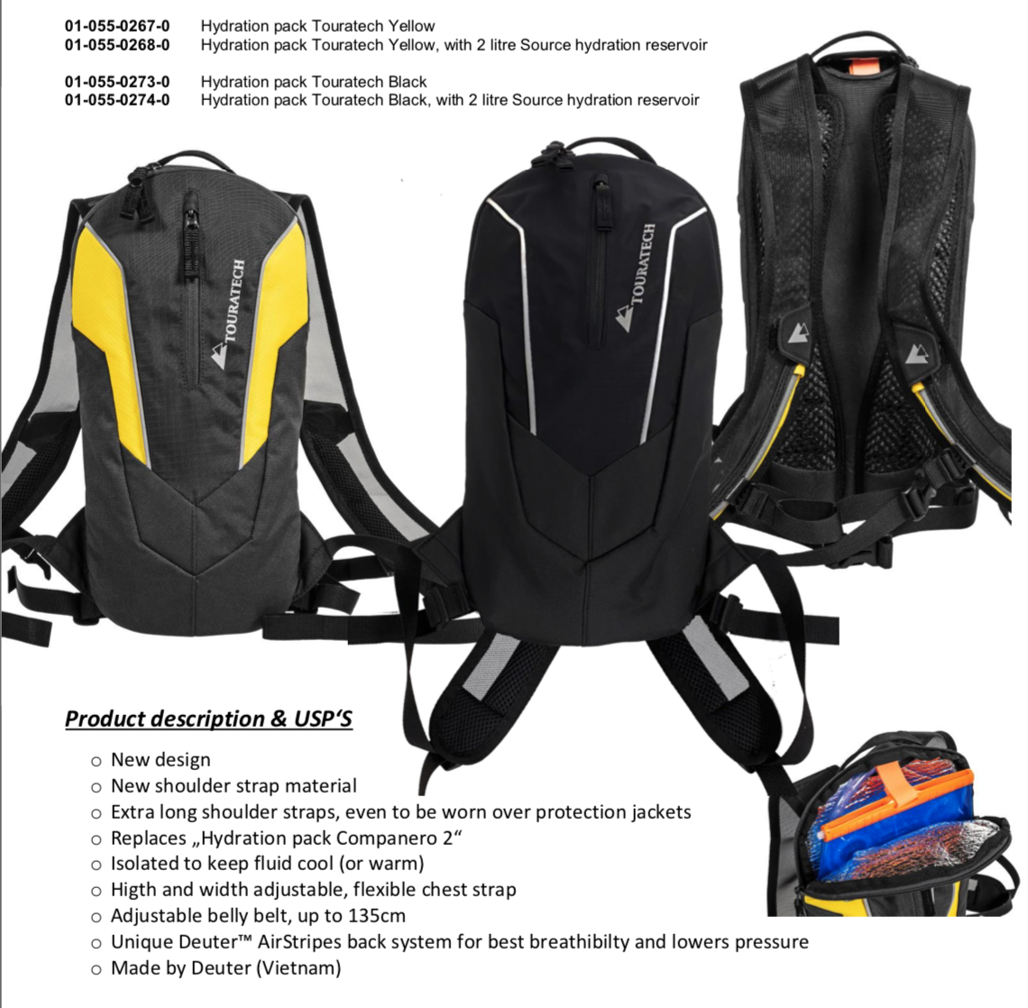 Hydration pack Touratech Yellow  2LꥶСդ